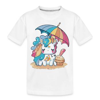 Plaisir de la crème glacée - rafraîchissant différent - T-shirt bio Premium Enfant - blanc - Devant