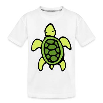 Schildkröte - Kinder Premium Bio T-Shirt - Weiß - Vorne
