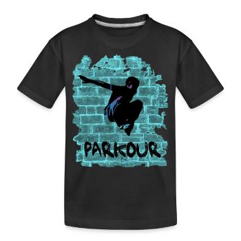 Parkour - Kids' Premium Organic T-Shirt - black - Front
