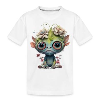 Little monster - Kids' Premium Organic T-Shirt - white - Front