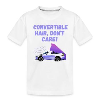 Funny Cabriolet Saying English Convertible Fun - Kids' Premium Organic T-Shirt - white - Front