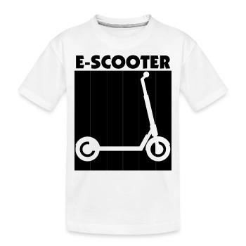 E-Scooter Roller Scooter - T-shirt bio Premium Enfant - blanc - Devant
