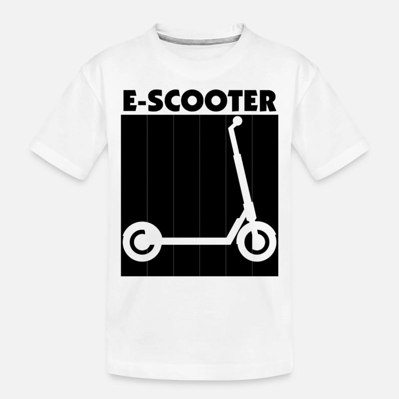 E-Scooter Roller Scooter - Kinder Premium Bio T-Shirt - Weiß