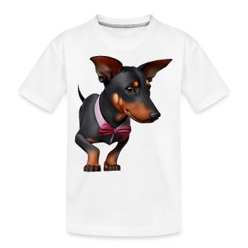 Doberman Chien Doberman Dresseur Doberman Chiot Doberman - T-shirt bio Premium Enfant - blanc - Devant
