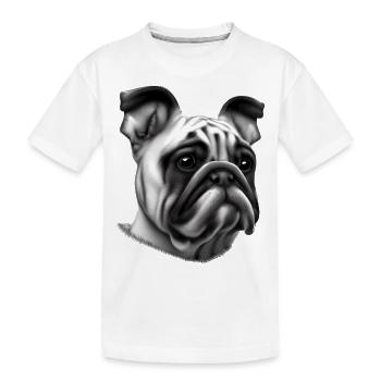 Dog Bulldog Dog Owner Dog Owner - Kids' Premium Organic T-Shirt - white - Front