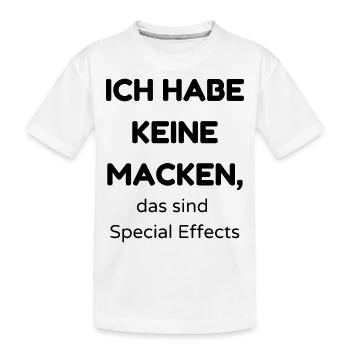 Macken - Kinder Premium Bio T-Shirt - Weiß - Vorne