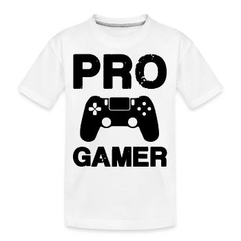 pro gamer - Kinder Premium Bio T-Shirt - Weiß - Vorne