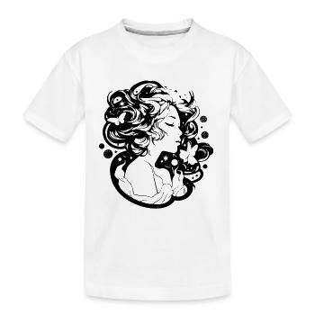 Silhouette - Les papillons enveloppent la femme gothique - T-shirt bio Premium Enfant - blanc - Devant