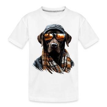 Urban Retriever: Streetwise Labrador Vibes - T-shirt bio Premium Enfant - blanc - Devant