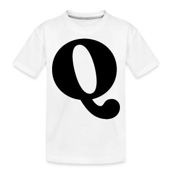 Lettre q - T-shirt bio Premium Enfant - blanc - Devant
