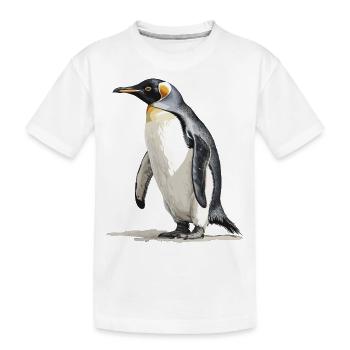 Le roi des pingouins - T-shirt bio Premium Enfant - blanc - Devant
