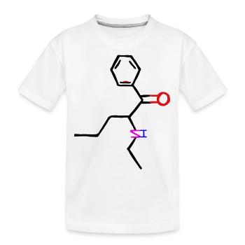 Femme heureuse avec tatouage et cadeau. - T-shirt bio Premium Enfant - blanc - Devant