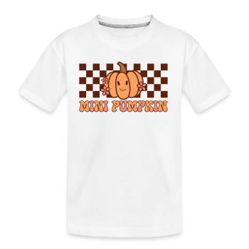 Klein Pumpkin - Lustig Retro Thanksgiving Thankful - Kinder Premium Bio T-Shirt - Weiß - Vorne