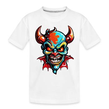 Diable / Enfer / Horreur / Diabolique / Mal - T-shirt bio Premium Enfant - blanc - Devant