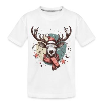 Rudolph - Kinder Premium Bio T-Shirt - Weiß - Vorne