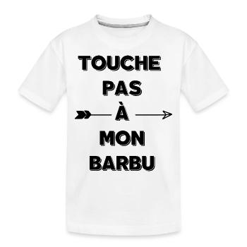 Touche pas à mon barbu - T-shirt bio Premium Enfant - blanc - Devant
