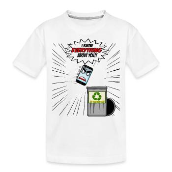 Téléphone Drôle Dessin Animé Tech Design - T-shirt bio Premium Enfant - blanc - Devant