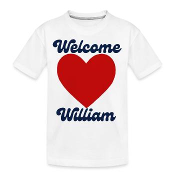 Willkommen William - Kinder Premium Bio T-Shirt - Weiß - Vorne