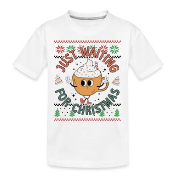 En attendant Noël - Noël Retro Ugly - T-shirt bio Premium Enfant - blanc - Devant