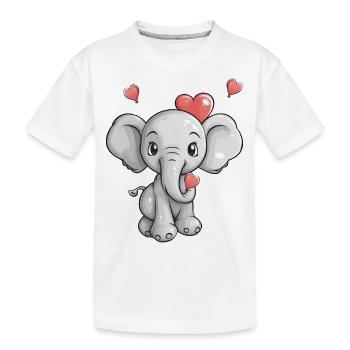 Suesser Elefant - Kinder Premium Bio T-Shirt - Weiß - Vorne