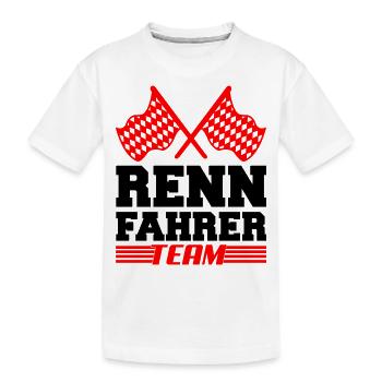 rennfahrer team02 - Kinder Premium Bio T-Shirt - Weiß - Vorne
