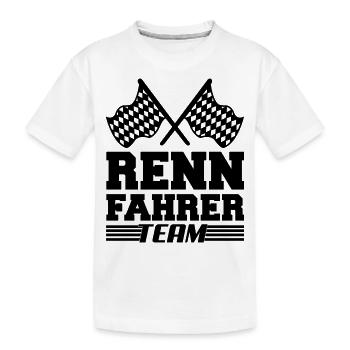 rennfahrer team - Kinder Premium Bio T-Shirt - Weiß - Vorne