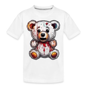 Ours en peluche / Peluche / Animal en peluche / Idée cadeau - T-shirt bio Premium Enfant - blanc - Devant
