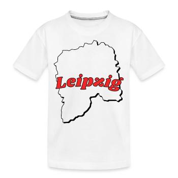 Leipzig - Kinder Premium Bio T-Shirt - Weiß - Vorne