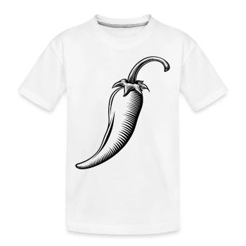 Chili - Kinder Premium Bio T-Shirt - Weiß - Vorne