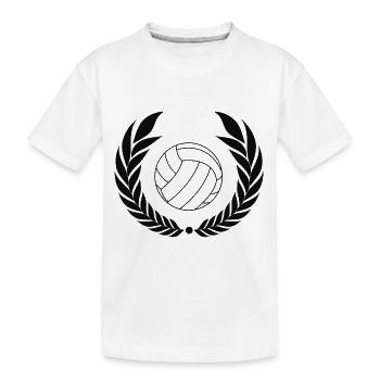Volleyball - Kids' Premium Organic T-Shirt - white - Front