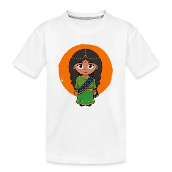 India Indian Hindu Pride Flag Country I Gift - Kids' Premium Organic T-Shirt - white - Front