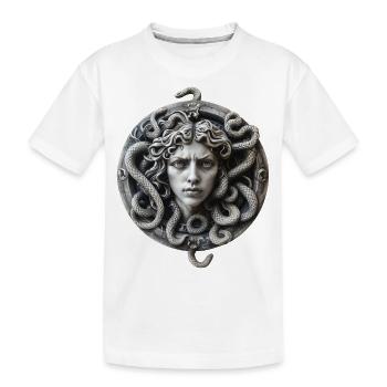 Medusa Snake - Kids' Premium Organic T-Shirt - white - Front