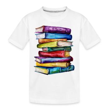 The Power of Books - Kids' Premium Organic T-Shirt - white - Front