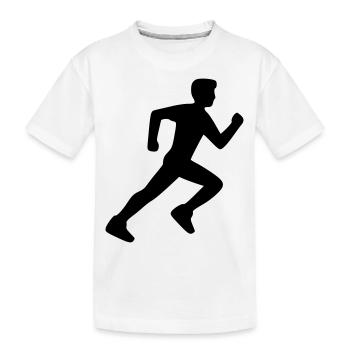Runner Runner Jogger Minimal Icon Vector - Kids' Premium Organic T-Shirt - white - Front