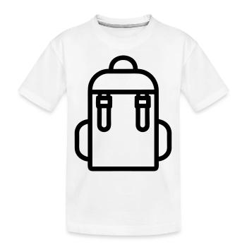 Rucksack - Kinder Premium Bio T-Shirt - Weiß - Vorne