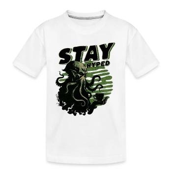 Restez hypé - Cthulhu Cult Lovecraft Necronomicon - T-shirt bio Premium Enfant - blanc - Devant