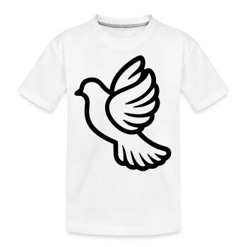 Taube - Kinder Premium Bio T-Shirt - Weiß - Vorne