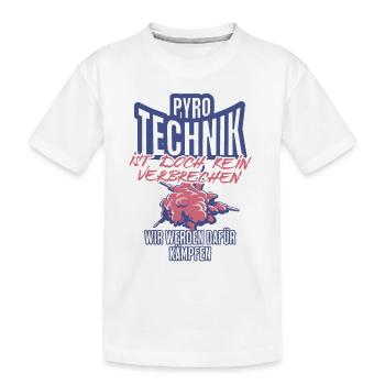 La pyrotechnie n’est pas un crime - Meme Spruch - T-shirt bio Premium Enfant - blanc - Devant
