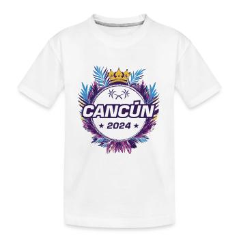 Cancun 2024 - Kinder Premium Bio T-Shirt - Weiß - Vorne
