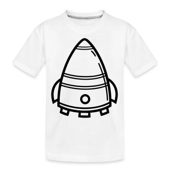 flying saucer - Kids' Premium Organic T-Shirt - white - Front