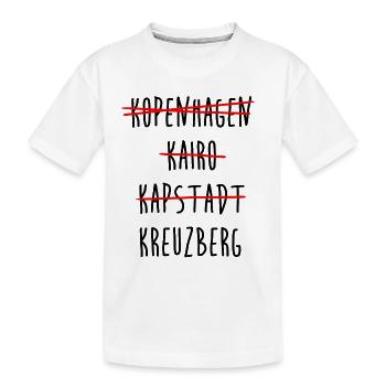Kreuzberg Berlin Streichliste - Kinder Premium Bio T-Shirt - Weiß - Vorne