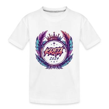 Crète 2024 Armoiries - T-shirt bio Premium Enfant - blanc - Devant
