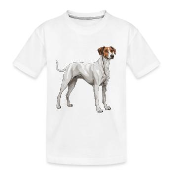 Chien lévrier - T-shirt bio Premium Enfant - blanc - Devant