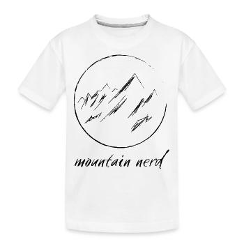 Nerd de Berge / Nerd de la montagne - T-shirt bio Premium Enfant - blanc - Devant