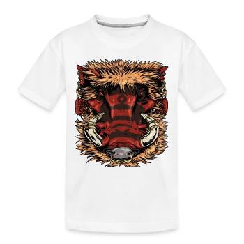 Stammes-Warzenschwein - Kinder Premium Bio T-Shirt - Weiß - Vorne