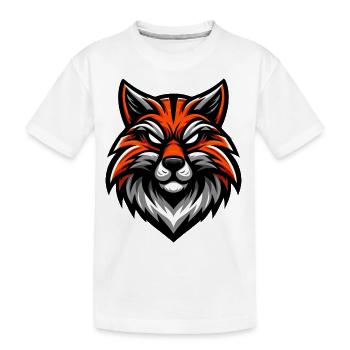 Ginger Cat Illustration - Kids' Premium Organic T-Shirt - white - Front