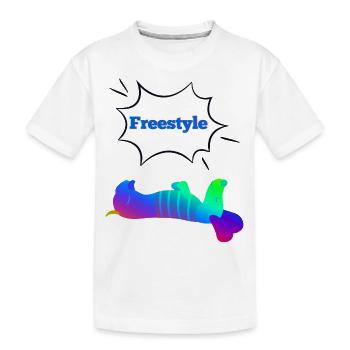 Freestyle Dackel - Kinder Premium Bio T-Shirt - Weiß - Vorne