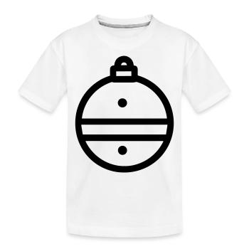 Weihnachtskugel - Kinder Premium Bio T-Shirt - Weiß - Vorne