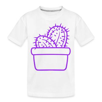 Cactus Plante Épineux Épineux Déserts Cactus - T-shirt bio Premium Enfant - blanc - Devant