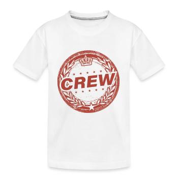 Crew Krone Team - Kids' Premium Organic T-Shirt - white - Front